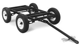 4 m) Mounting Specifications H 4 holes 4 West Four-Wheel Steerable Off-Road Trailer #42 81 A heavy-duty 257 lb (1166 kg) capacity trailer designed for use in mines, quarries, and other rough terrain.