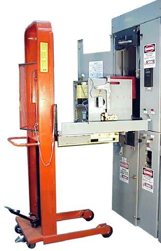 It is recommended to use a lift truck to remove the vacuum contactor from the upper high-voltage compartment in a two-high vertical section. terminal blocks are plug-in type.
