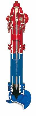 High performance and easy repair AVK dry barrel hydrants are designed with a breakable flange and a stem rod coupling which prevent leaking and enable easy repair at traffic knock down.