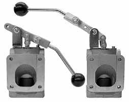 For systems which use a preset, curved valve handles are offered for left-to-right or right-to-left flow, or a straight handle may be used. The valve handle options are listed in the table below. 1.