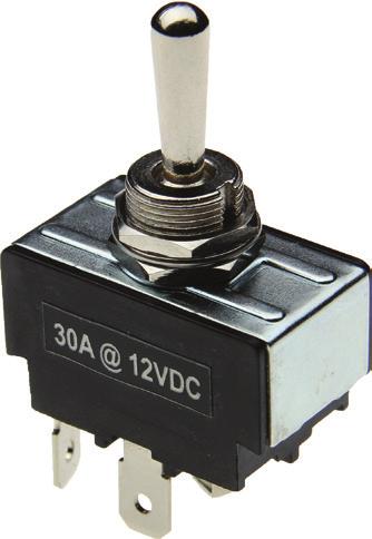 Simply connect power, ground, and two DC motor leads and the switch will reverse the motor direction. This heavy duty switch mounts in a.