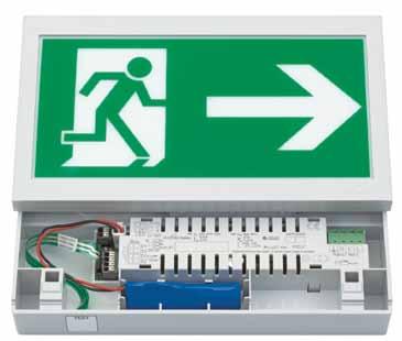 Emergency lighting exit signs GuideLED 3.1 1 LED Lightguide technology Perfect, standard compliant illumination Low energy requirements 3-Chip LEDs for increased safety with 50.