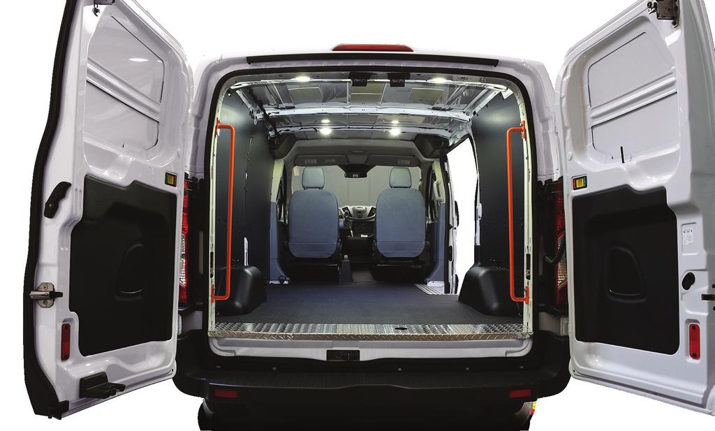 TRANSIT-SPECIFIC PRODUCTS 1 2 3 3 Transit Safety Products Safety is an important factor for work truck users and our new line of Transit cargo van safety products makes your vans even safer.