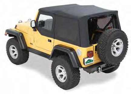 REPLAY TM Top A feature-smart, dollar-wise choice in fabric replacement tops Replacement tops for: Wrangler, Samurai, Tracker & Sidekick Replay requires factory hardware for installation Pavement