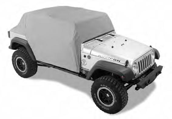 Custom fit cab cover Designed to keep your topless Jeep free of dust and dirt Produced