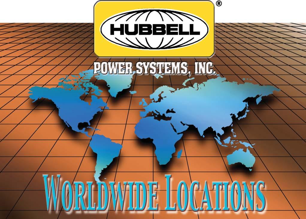 Web: http://www.hubbellpowersystems.com E-mail: hpsliterature@hps.hubbell.com UNITED STATES HUBBELL POWER SYSTEMS, INC. 210 N.