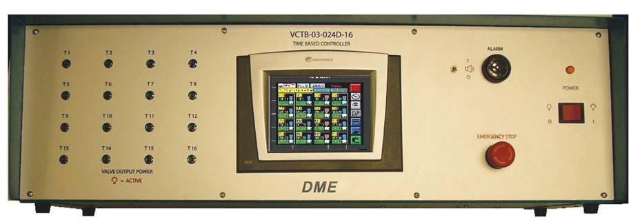 32 DME Valve Gate Controller Products and Solutions VCTB-03-024D-16 DME Valve Gate Controller Products and Solutions One- to sixteen-zone, 24 Volt DC Valve Gate Controller The VCTB-03-024D-16 Valve