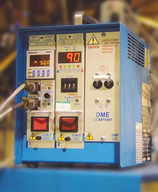 34 DME Single Zone Timer DME Single Zone Timer: TCM-03-024D Versatile for virtually any type of operation that requires a timer, including single-zone valve gate systems, core pulls, and air sweeps.