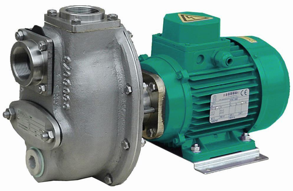 Wilo-Drain SP Overview Self-priming pump for Waste water and agressive fluids Operating range : Flow max : 630 m³/h Head max : 60 mwc DN : 40 to 200 Solids free passage : ½DN (max:76 mm) Temperature