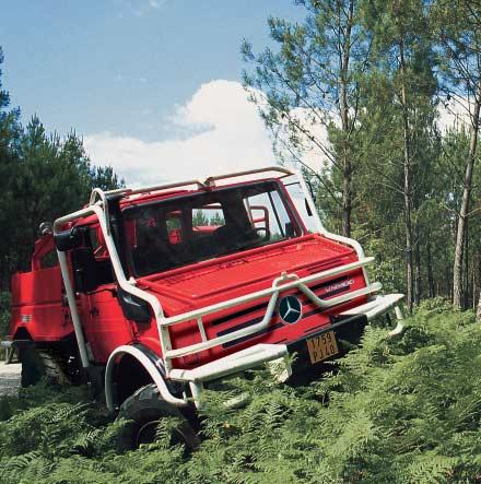 4-wheel-drive with differential locks in both axles, as well as, portal axles to provide ample ground clearance.