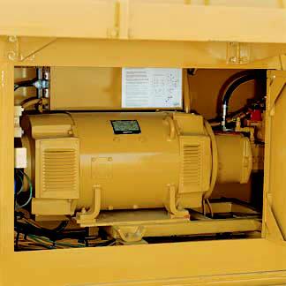 Service brake and forward reverse pedal are left and right of the steering column. 2 kw Hydraulically Driven Generator Set.