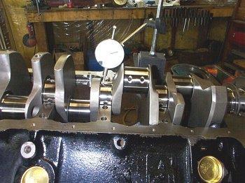 The crank was also stress relieved, shot pended and nitrided after all machining was done.