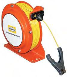 Static Discharge Open or Closed Spool Reels, Bonding Cables Ground portable equipment or prevent sparks