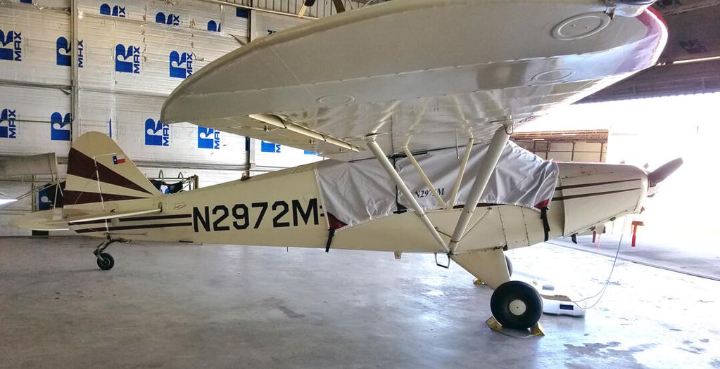 The Piper PA-12: Super Cruiser, J5 Cub Empennage Cover is a complete, one-piece cover which covers both the vertical and horizontal stabilizers, as well as the tailboom.