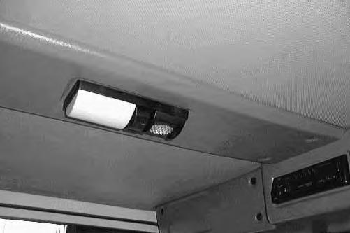 DOME AND MAP LIGHT SWITCH The dome and map light switch controls the dome and map light on the ceiling of the cab.