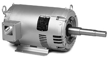 Close-coupled pump, three phase, ODP 1 thru 75 PUMP MOTORS Rodent screens to protect against trash debris Oversize ball bearings for the pump industry Locked DE bearing to allow mounting in any