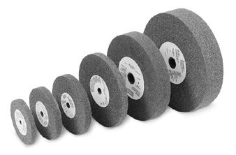 GRINDERS 257 Accessories Wheels for Grinders 6" 7" 8" 10" 12" 14" Extremely durable aluminum oxide abrasive grain. Excellent for steels and alloy steels.
