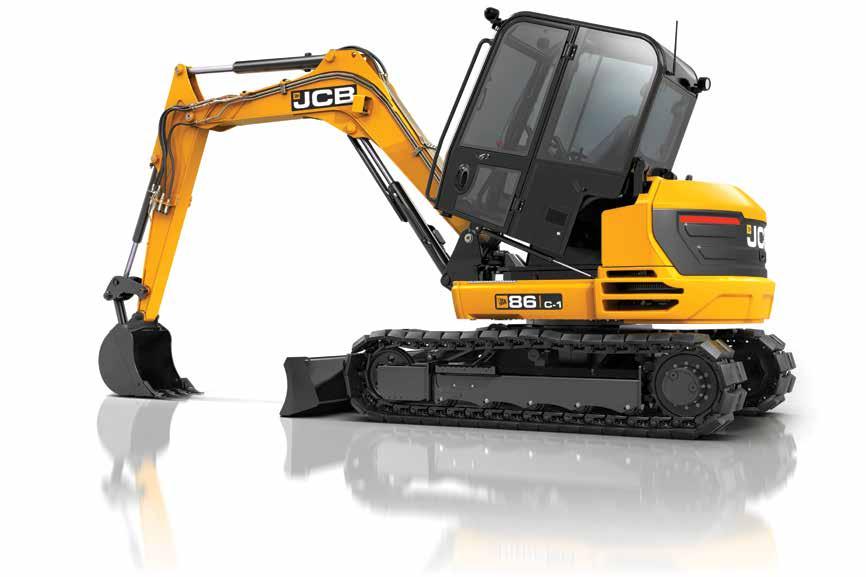 85Z/86C COMPACT EXCAVATOR. 1. All dig end and dozer greasing intervals are best-in-class at 500 hours due to our graphite impregnated bronze bushes saving time and money. 1 3 3.