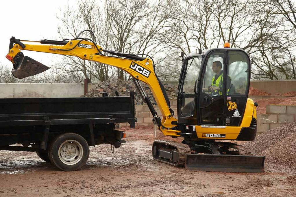 8029 COMPACT EXCAVATOR. 1 1. Our Maxi-lift dozer ram allows extra lift height even when the arm is at maximum reach. It also gives excellent load hold performance. 3.