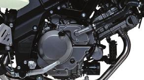 High-mounted stainless steel exhaust system with aluminum muffler is tuned to enhance engine torque and low-to-midrange