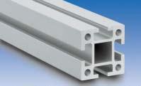 System 2000 Series 50 Series 50 Dimensions and Threads Series 50 is designed on a 50 x 50 mm base dimension. The 10 mm T-slots are spaced at 50 mm. Threads can be cut into the extruded holes.