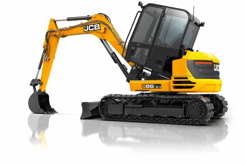 JCB midis have the best SAE service rating on the market, partly because routine checks can be done easily without special tools, and also thanks to the gas-strutted 30 tilting cab.