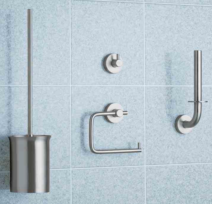 CUBICLE COLLECTION Please see page 15 for Toilet Tissue Dispenser and Spare Roll Holder information. NEW B-542 COAT HOOK Satin-finish stainless steel.
