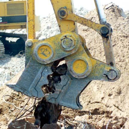 CPs excel in separating concrete from rebar, producing two recyclable products. CPs feature custom lever arms to provide maximum crushing power.