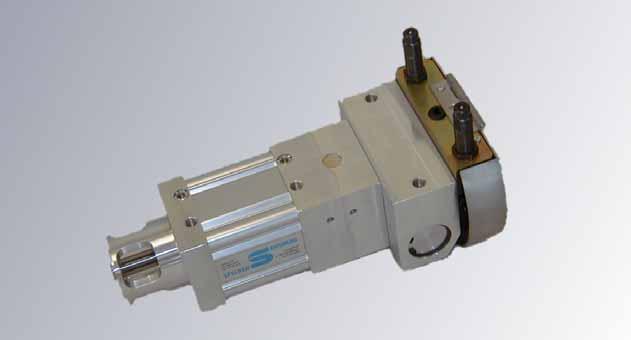 Rotary Actuators / Swivel Movements Linear-/rotary actuator Drive with linear and rotary movement for a saw chain grinder This drive provides the feed and positioning movement on a saw chain grinder.