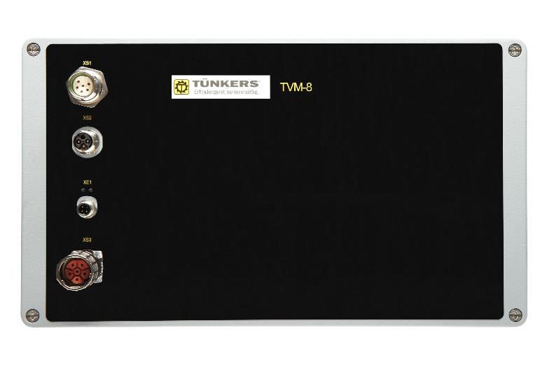 Tünkers supply module TVM8 Input voltage 94-264 VAC 340-550 VAC 50/60Hz M23 bushes 6-pole Connection of up to 2 TMIs (16