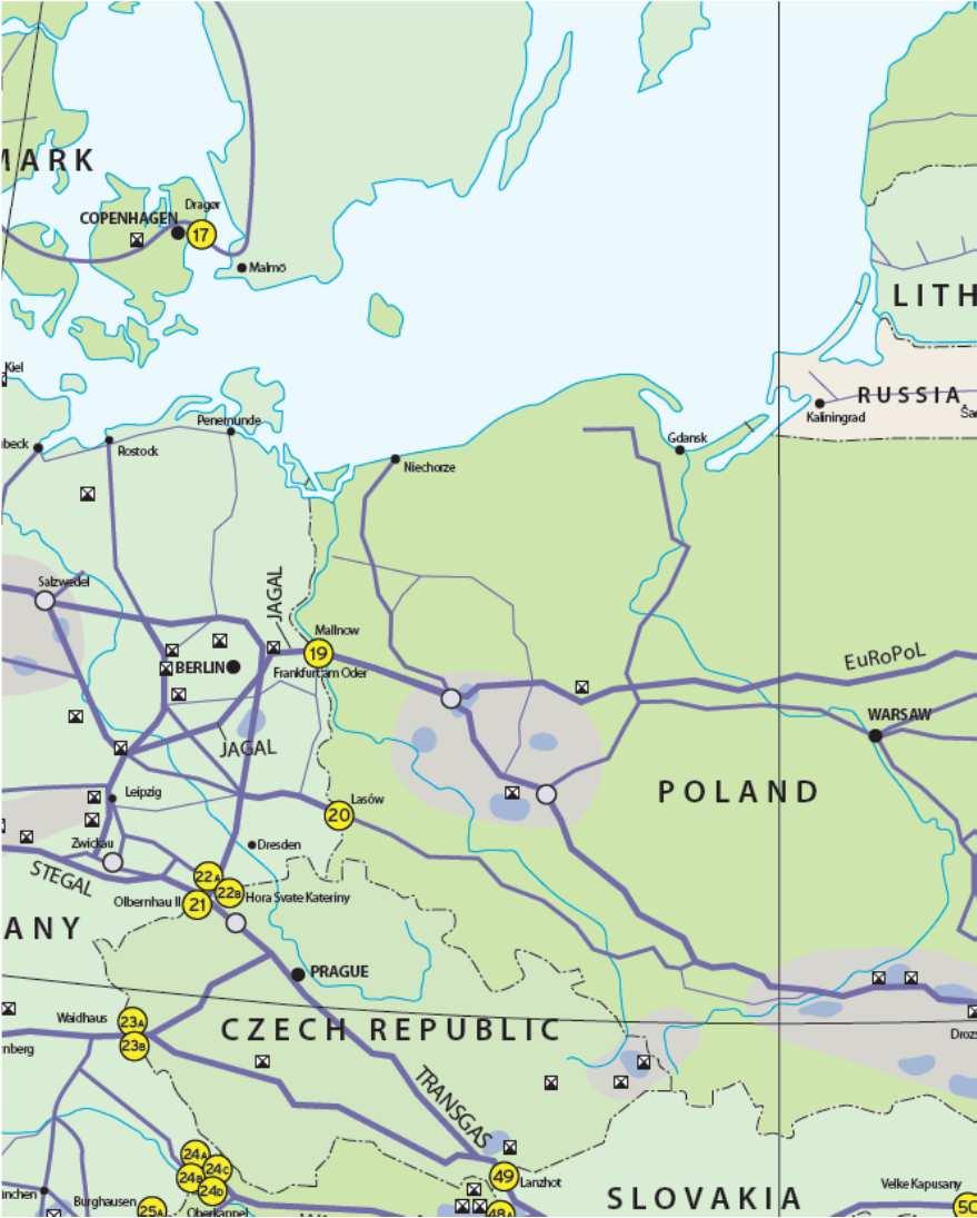 Nord Stream OPAL / NEL GAZELLE Nord Stream NEL OPAL GAZELLE Nord Stream PN [bar] 220 200 170 100 100 85 NEL DN [mm] 1 200 1 200 1 400 1 400 Q [BCM/year] 55 (2