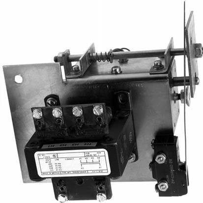 Align the Microswitch with the holes in the top right corner of the DTA Mounting Bracket as shown. Note that the Microswitch Arm must be under the DTA Trip Plate. B. Secure the Microswitch to the DTA Mounting Bracket using the (2).