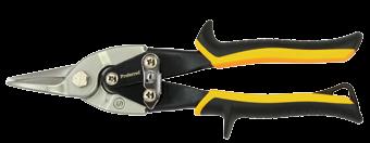 AVIATION SNIP STRAIGHT CUT, LEFT CUT, RIGHT CUT, NOTCH CUT, LONG CUT Cuts up 1.2mm cold rolled steel or 0.7mm AISI-304 stainless steel. Meets or exceeds industry specification ANSI/ASME B107.16-1998.