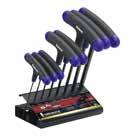 8 PIECE T-HANDLE HEX KEY SET SAE 5/64-3/8 Ergonomic smooth shape. Size identification molded handle. Handles proportioned to size. Molded black soft t-grip handle for lasting comfort.