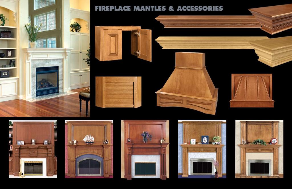 FPMS- Mantle Shelf FPMS-2 Mantle Shelf APGD-RP Appliance Garage w/doors. Also available as Flat Panel. APGD-FP Other wood hood styles are available. Please see our product specification guide at www.