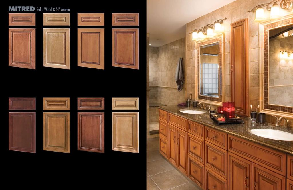 Wood Species: Door Style: 362 Drawer Front Style: DF-362 Panel: P-203 Stile & Rail: MR-362 Finish: Honey Maple w/brown Glaze 36 P20 E06 MR0 Grand 36 P20 E26 MR20