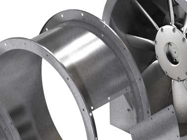 Inlet Bells: Minimize entry losses into the fan from free (non-ducted) inlet conditions to ensure rated performance.