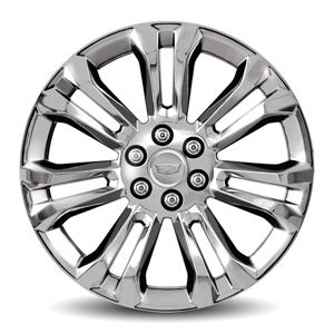 Wheels, Chrome (SEU) SEU - 22 INCH CHROME WHEELS - CADILLAC FSU - MID-EAST Wheels / 22-Inch 6-Split-Spoke Wheels, Chrome (SEU) SEV - 22 INCH WHEELS - CADILLAC FSU