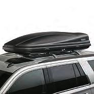 Roof-Mounted Luggage Carrier - Associated Accessories ALL-NEW 2017 ACADIA A stylish, well-equipped Cargo Box in Black with premium features like dual side opening and Quick Grip TM mounting.