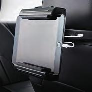 Universal Tablet Holder - Integrated Power Second-row passengers can easily use their tablets on the road with this Universal Tablet Holder with two USB ports.