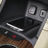 front-passenger-seat headrest posts. The two auxiliary USB ports enable the powering and charging of tablets and other devices.