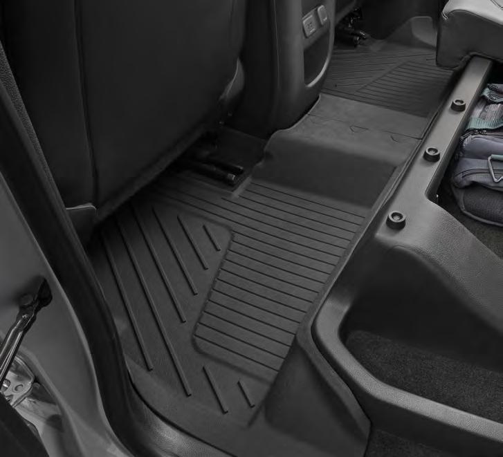 Precise Fit Substantial Carpet Coverage Effective Anchoring System Convenient Removal for Cleaning Two-Piece Rear Floor Liner Premium All-Weather Floor Liners for Silverado Optimum Carpet Coverage