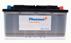 Batteries Phaesun Batteries Phaesun Solar Power Batteries The special technical lay-out of the Phaesun lead-acid solar battery makes them ideal for photovoltaic systems.