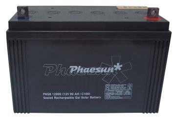Phaesun Solar Power Batteries Dry Preloaded (TV) Phaesun SP 55 TV (55 Ah at C100 / 12 V / 3,1 l lead acid) 210 x 175 x 190 mm 9,2 kg 302.
