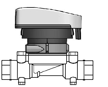 EAS base with integrated ball valves for coaxial multi jet meter with G 2 connection To revent that the counter mound on the nut of the ball valve, relace the original nut on the EAS base with a nut