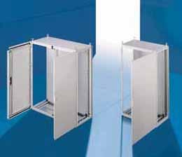 TS8 - Freestanding Height: 55" (400 mm), Depth: 20-24" (500-600 mm) Sheet steel Enclosure frame, roof, rear wall and gland plates: 6 ga (.5 mm) Door: 4 ga (2.0 mm) Mounting panel: ga (3.
