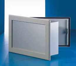 Command Panel H H H B Height dimensions: H = enclosure height H = H + 79 mm, overall height H2 = H 42 mm, clearance between the front frames H3 = H 5 mm, front panel height Material/Finish Enclosure