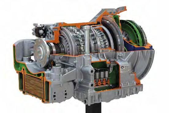 VB 11069M ZF 16S ECOSPLIT GEARBOX FOR HEAVY TRUCKS 16F + 2R (on stand with wheels) - manual The gearbox is composed of a central box containing 4 forward speeds gearings and 2 reverse speeds