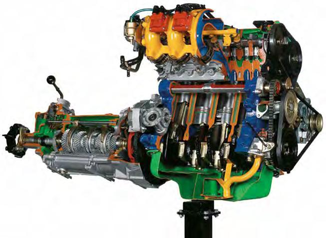 VB 4805E 16 VALVE 4 CYLINDERS FIAT ENGINE WITH MULTI-POINT ELECTRONIC INJECTION + REAR DRIVE GEARBOX 5 SPEEDS + REVERSE (on stand with wheels) - electrical VB 4806E 16 VALVE 4 CYLINDERS FIAT ENGINE