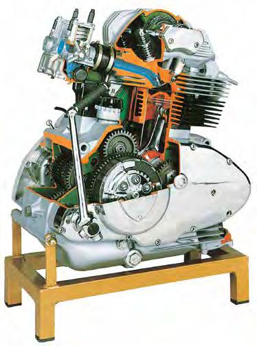 VB 7820 VB 7820M DUCATI MOTORCYCLE PETROL ENGINE (on table support) - manual Main technical specifications: 4 stroke engine; 2-cylinders Displacement: 350/500 cu.